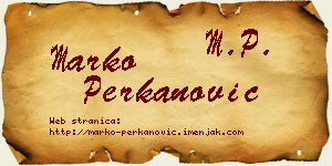 Marko Perkanović vizit kartica